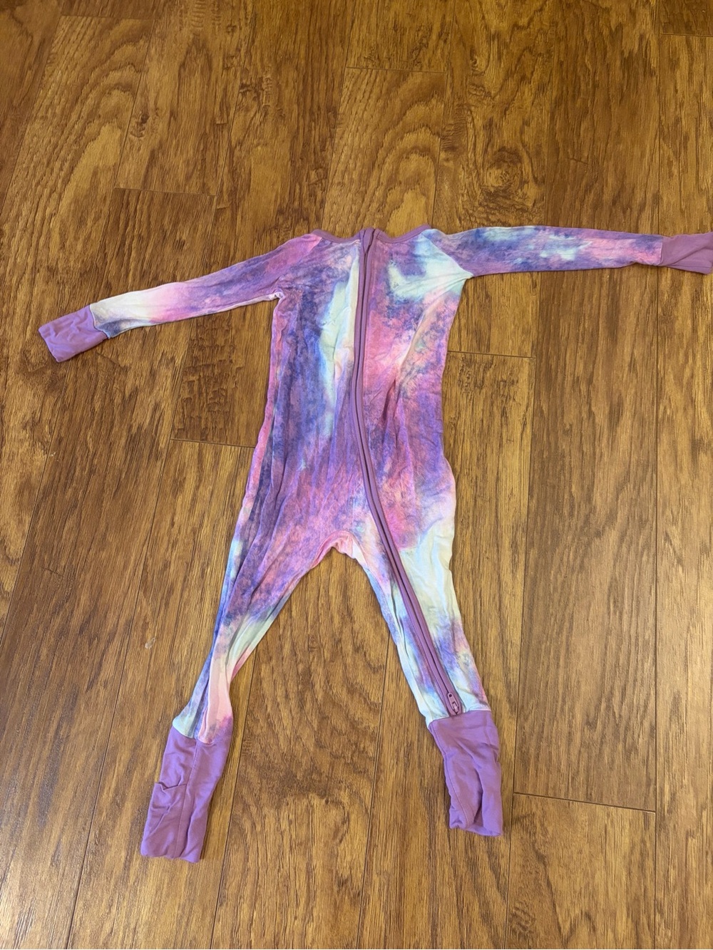 Little Sleepies Purple Tie-Dye Footed One-Piece Pajamas